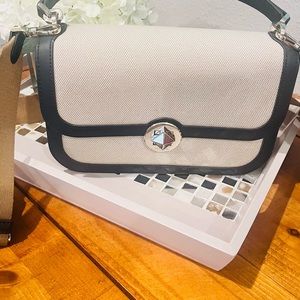 Kate Spade Audrey Canvas Flap Crossbody/Satchel